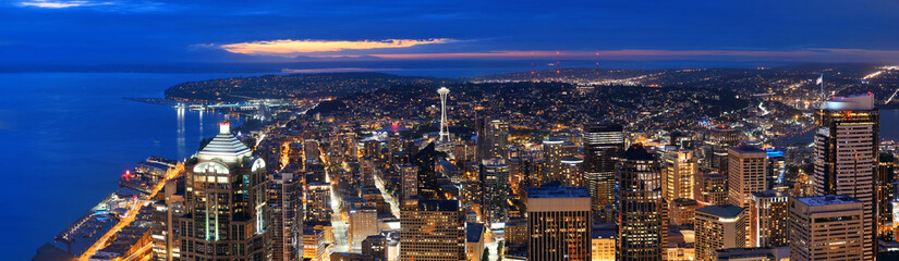 Obraz premium Seattle rooftop panorama