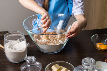 Homemade bakery making, gingerbread cookies close-up