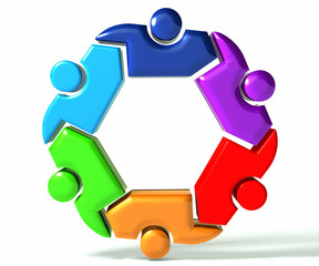 People teamwork learning and sharing