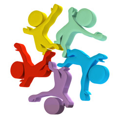 Teamwork people learning and success