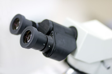 microscope on table in the laboratory