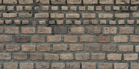 Old bricks and cement, wall texture