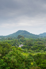 Fototapeta na wymiar The houses in nature are mountainous in Southeast Asia.