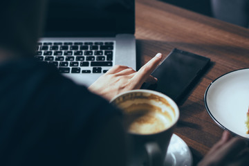 Hand, office, computer, laptop, work, business, keyboard, documents