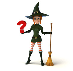 Sexy witch - 3D Illustration
