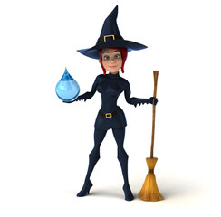 Sexy witch - 3D Illustration