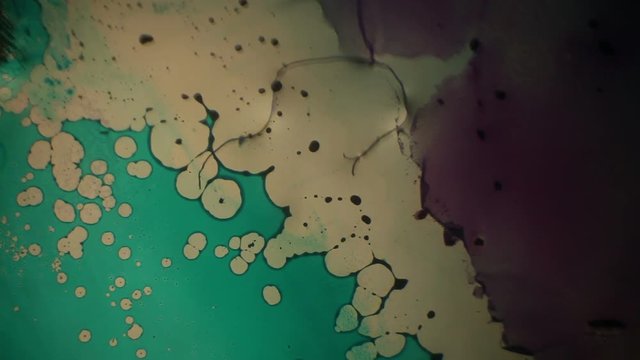 Chemical reaction under microscope