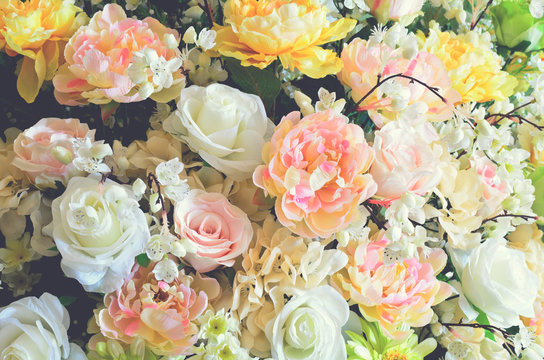 sweet color artificial flower background