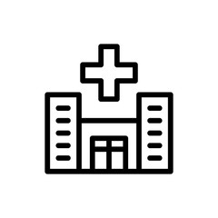 Fototapeta premium Hospital line icon