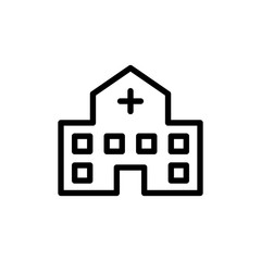 Hospital line icon