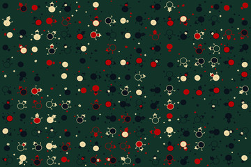 Christmas pattern with beautiful colored elements