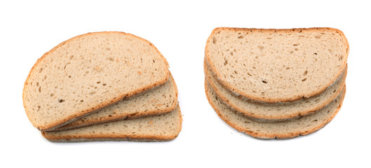 Slices of bread isolated
