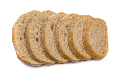 Slices of bread isolated