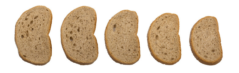 Slices of bread isolated