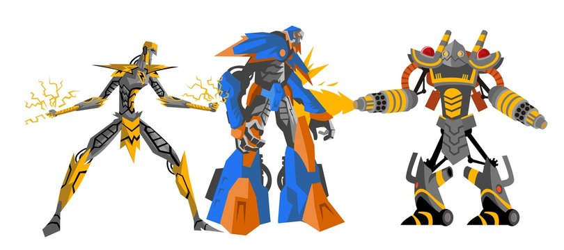 three battle robots