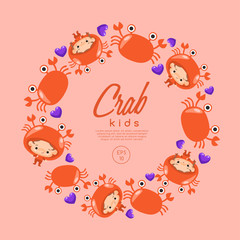 Boy and girl wearing Animal fancy hat : Vector Illustration