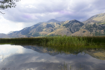 mountain lake in matese park