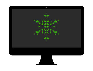 Pixel Icon PC - Schneeflocke