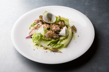 Chicken salad with lettuce,