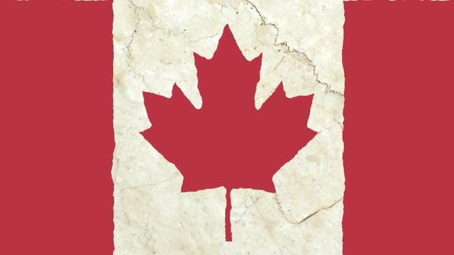 stop motion of drawn grunge Canada flag cartoon animation - new quality national patriotic colorful symbol video footage