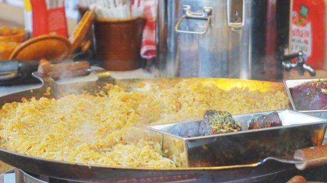 Sauerkraut with meat. Estonian national food.