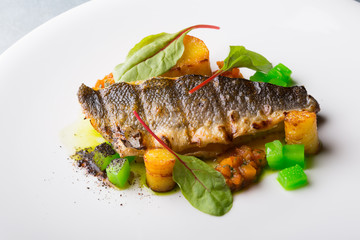 Grilled fish fillet