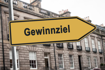 Fototapeta premium Schild 238 - Gewinnziel