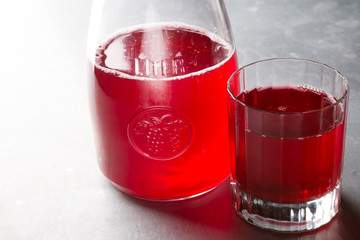 Red lemonade jar