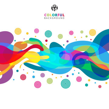 Abstract colorful color splash on white background with copy space. © phochi