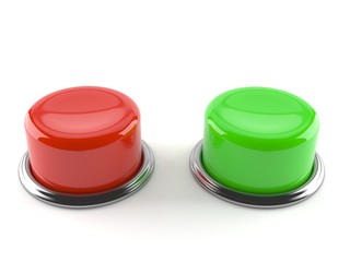 Red and green push buttons