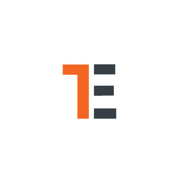 Initial Letter TE Design Logo