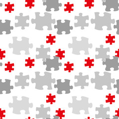 Naklejka premium Seamless pattern puzzle.Vector background