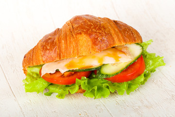Croissant with chicken