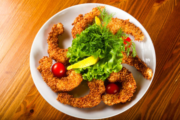 Sesame prawn tempura