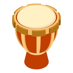 Tam tam icon, isometric style