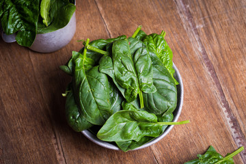 green fresh spinach
