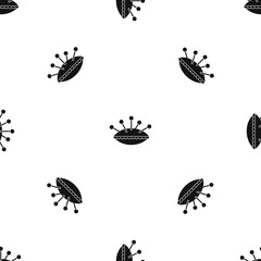 Pillow with needles pattern seamless black