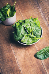 green fresh spinach
