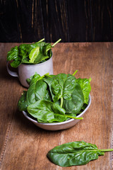green fresh spinach