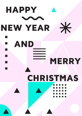 Bright festive New Year poster 