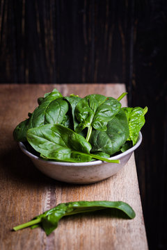 green fresh spinach