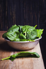 green fresh spinach