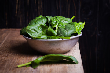 green fresh spinach