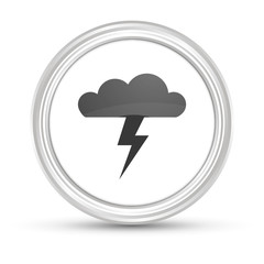 Weißer Button - Gewitterwolke