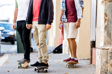Skateboarding at the street