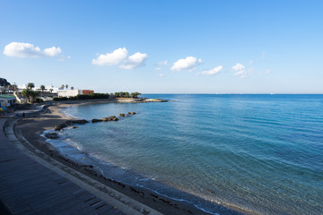 Obraz premium 横須賀・観音崎近くの海岸風景