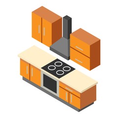 Obraz premium Kitchen icon, isometric style