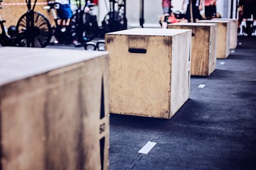 Wooden box for jumping