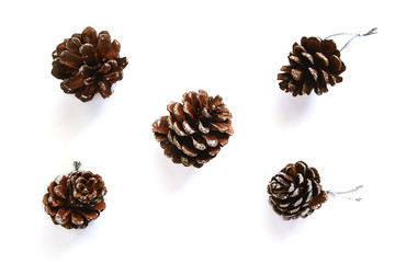 Christmas ornament and decoration on white background