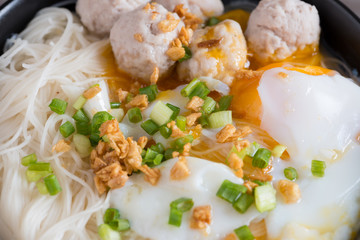 Rice Noodles Soup with pork